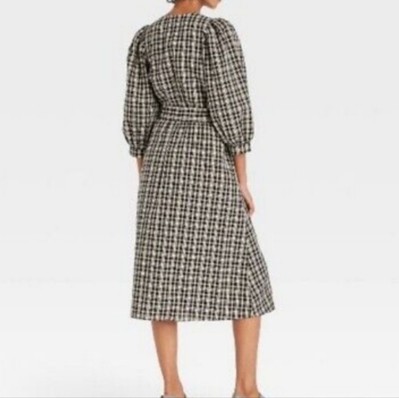 COPY - a new day Puff Sleeve Plaid Dress - Picture 5 of 12